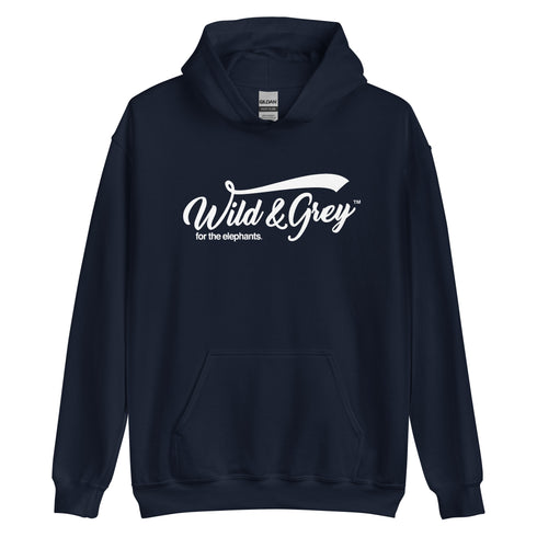 Retro Elephant Logo - Over Head Mens Hoodie